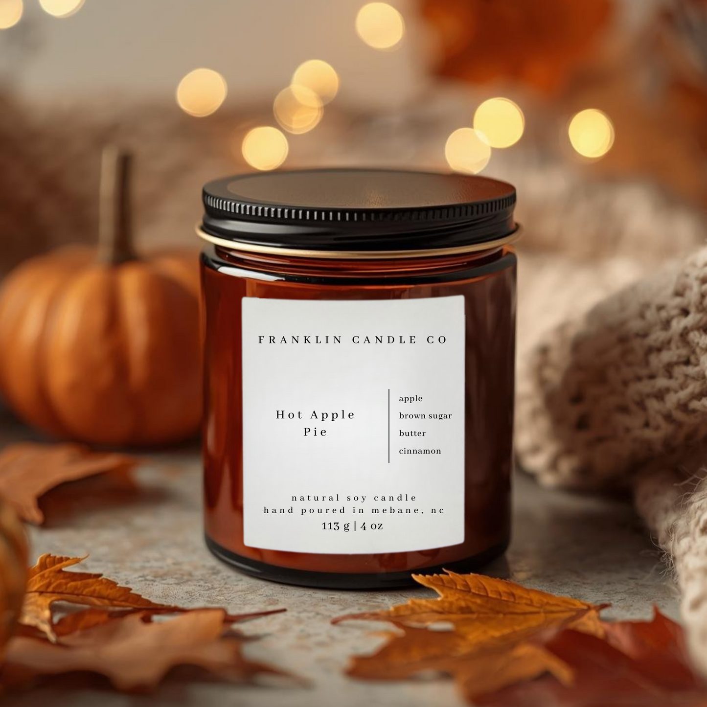 hot apple pie soy candle