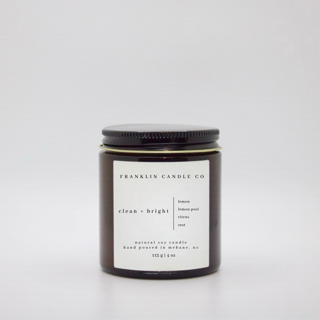 clean + bright soy candle