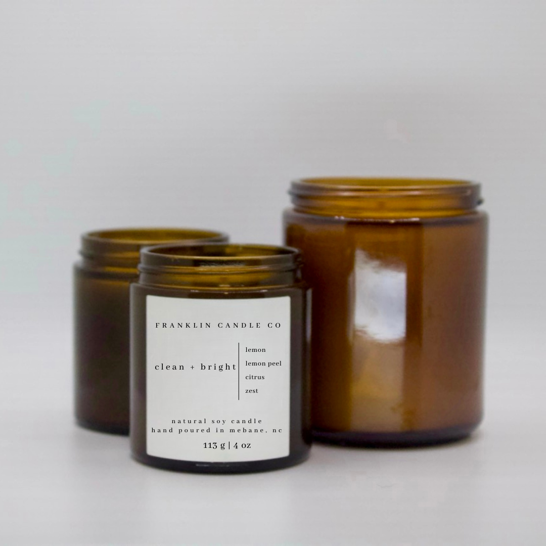 clean + bright soy candle