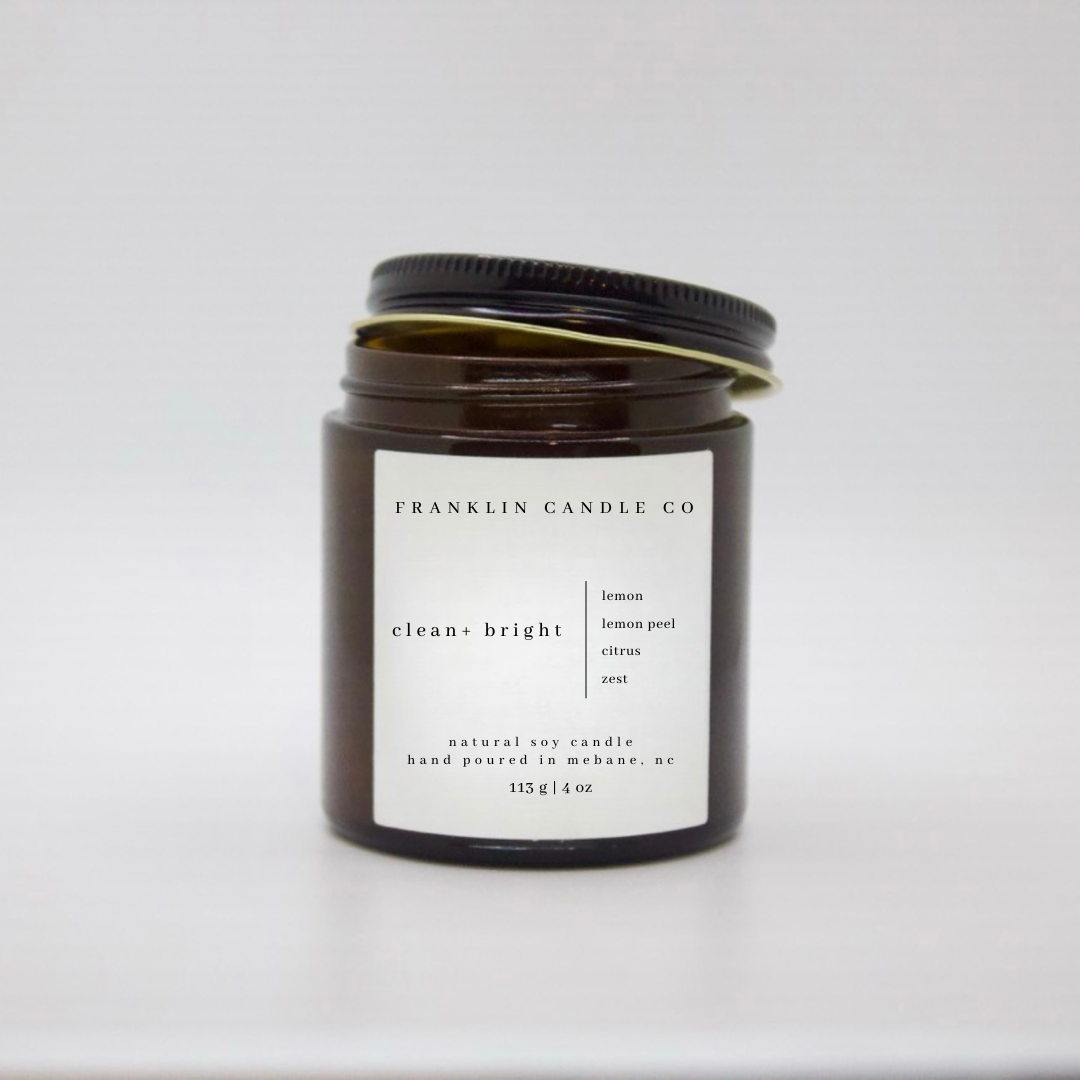 clean + bright soy candle