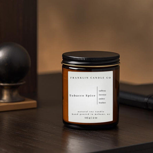 tobacco spice soy candle