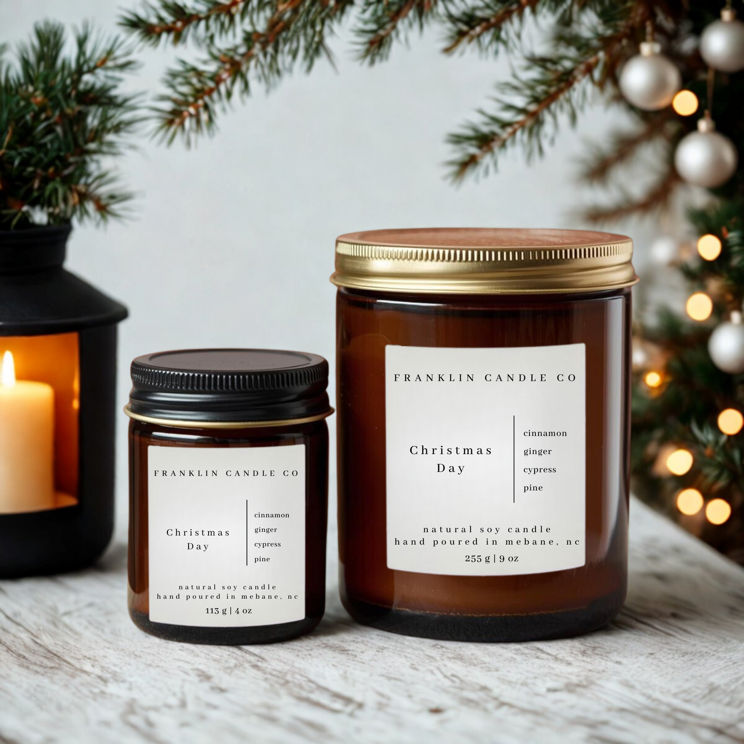 christmas day soy candle